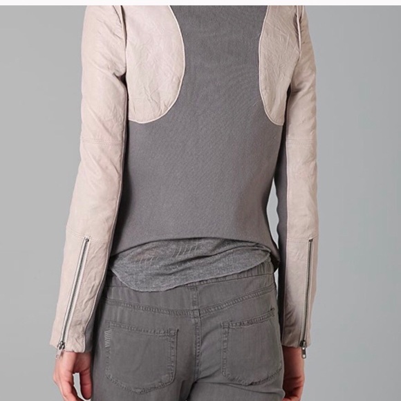 Cut25 by Yigal Azrouel 2 tone leather jacket - Picture 3 of 11